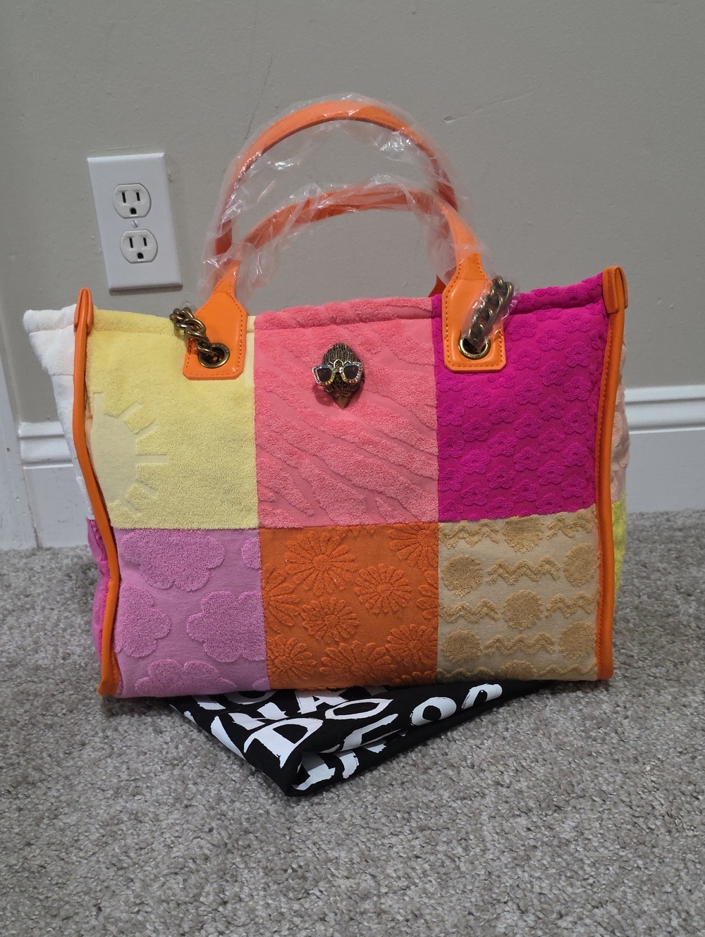 Kurt Geiger London Patchwork Hoxton  Shopper Tote Shoulder Crossbody Bag